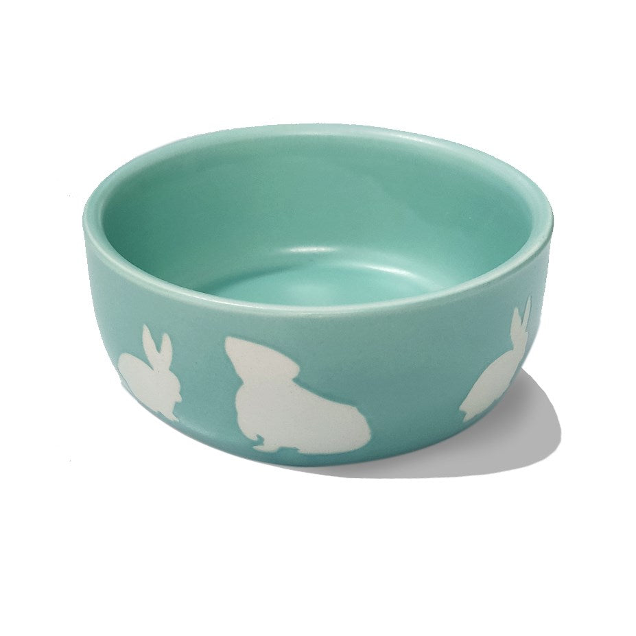 Nature Island - Rabbit& Guinea Pig Print Ceramic Bowl - Petservo