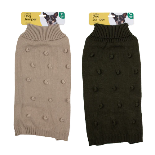 DATS - 45cm Knitted Dog Jumper - Grey - petservo