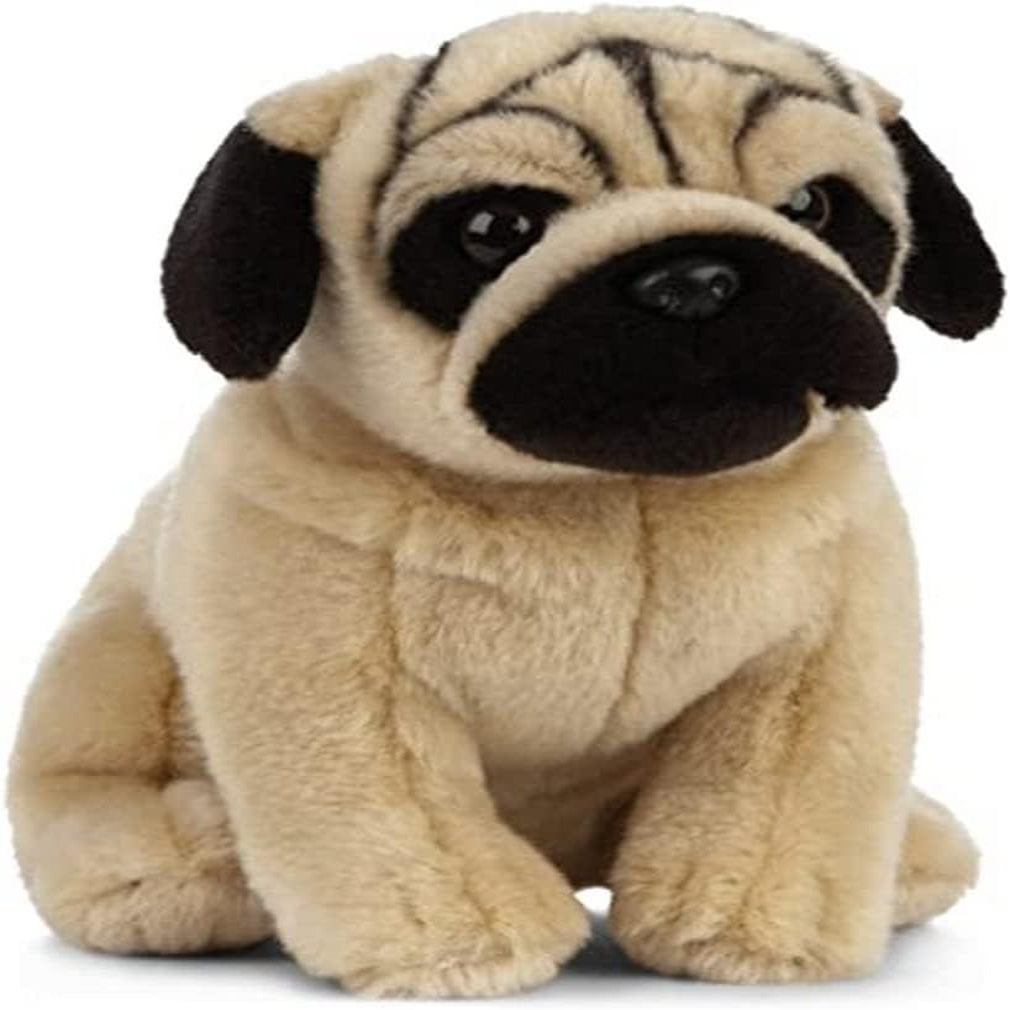 Living Nature - Soft Toy Plush Pet Animal, Pug Dog (20cm)