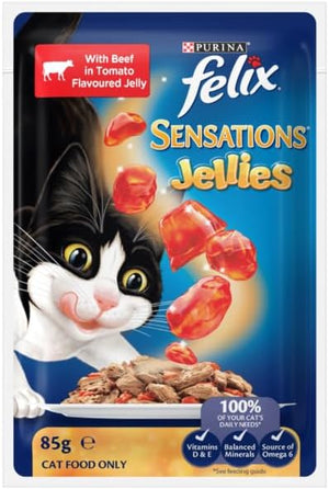 FELIX - Sensations Adult Wet Cat Food Favourites Menu Jellies 60x85g - Petservo