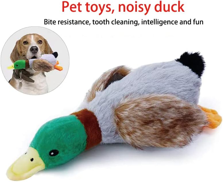 Pet Servo - Classic Dog Toy, Stuffed with Squeaky Toy Ducks