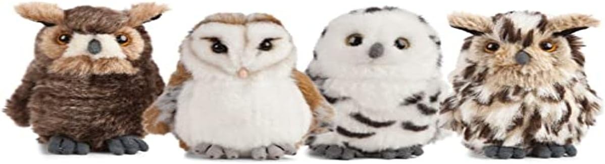 Living Nature - Owls 4 Designs - Plush Soft Toy - Petservo