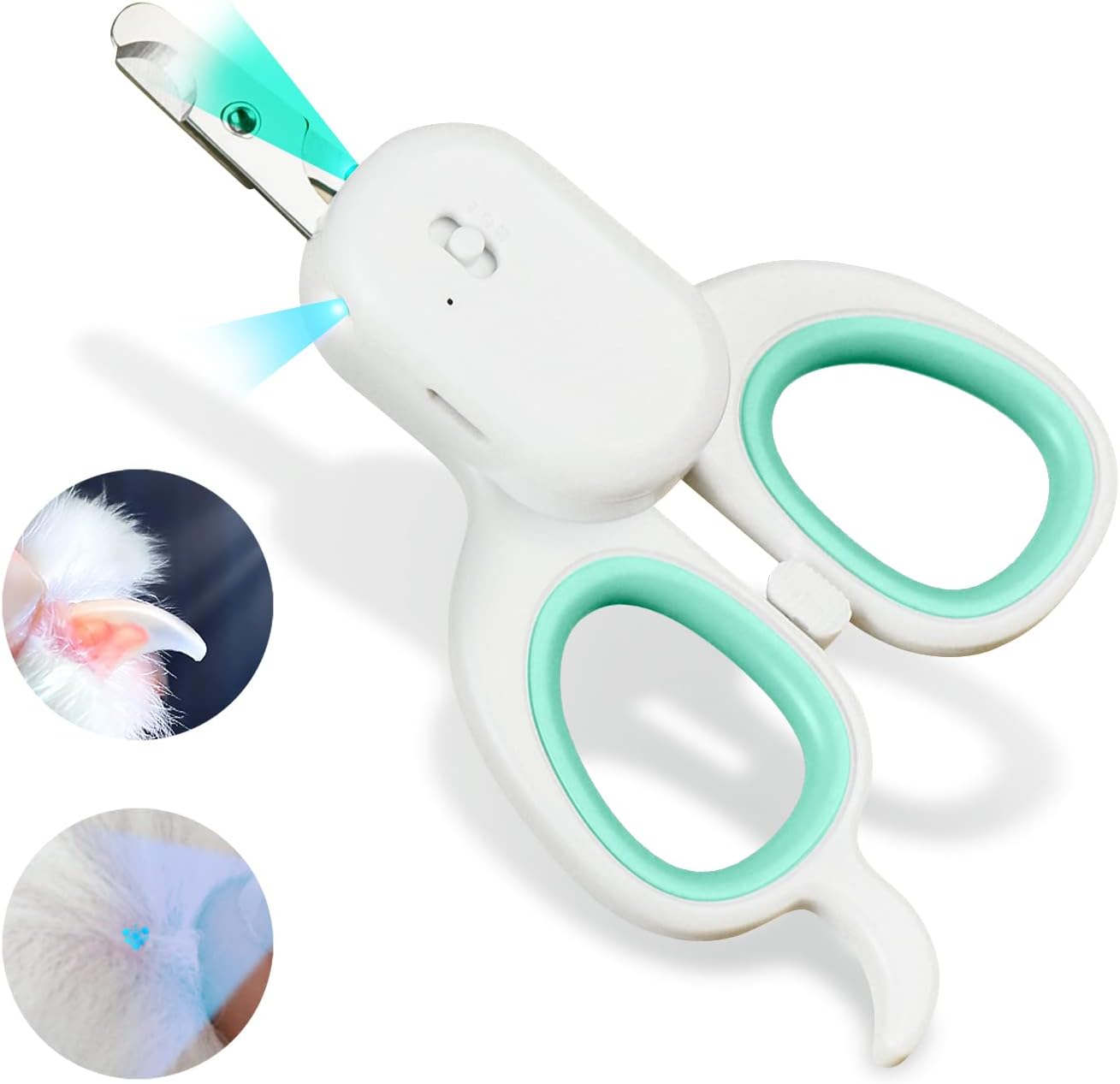 PAKEWAY - Pet Nail Clipper with LED Light, Sharp Blade for Safe Trimming