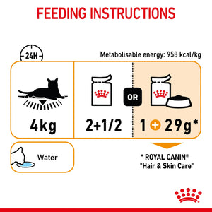 Royal Canin - Hair & Skin Gravy Adult Wet Cat Food Pouches 85g x 12 - Petservo