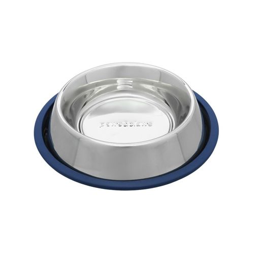 Paws & Claws - Dog Feeding Bowl 400ml/21cm Stainless Steel 4x - Blue