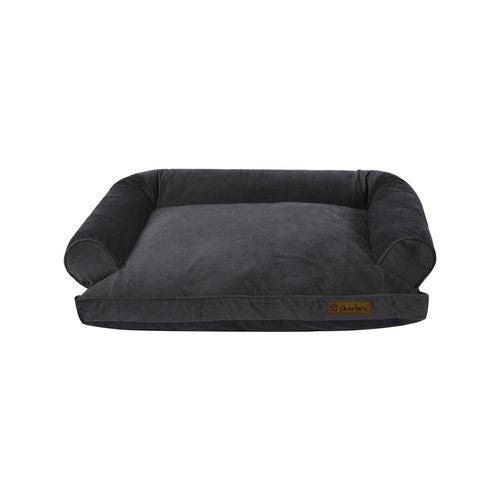 Charlie's - Corduroy Dog Sofa Bed - Charcoal - Medium