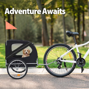 TOPET - Pet Bike Stroller Bicycle Trailer Pram Pet Jogger Dog Cat Small to Medium Size - Black - Pet Servo