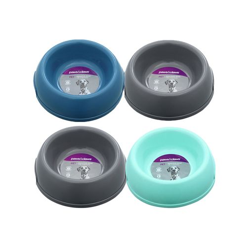 Paws & Claws - Pet Essentials 1.6L/21cm Bowl Asst LRG 4x