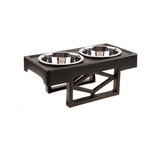 Pet Zone - Black Adjustable Dog Feeder