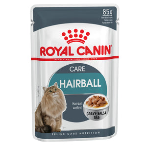 Royal Canin - Hairball Care With Gravy Adult Wet Cat Food Pouches 85g x 12 - Petservo