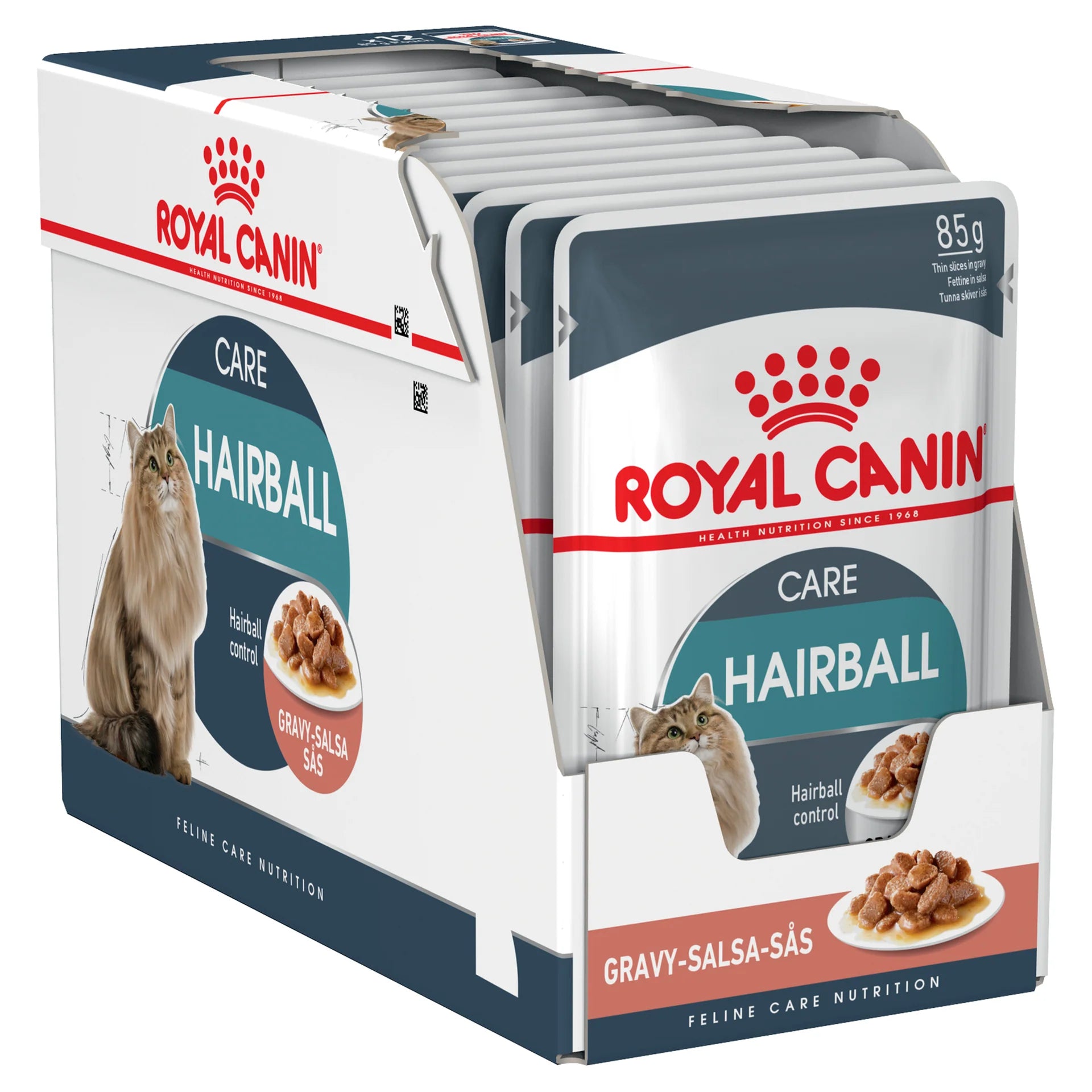 Royal Canin - Hairball Care With Gravy Adult Wet Cat Food Pouches 85g x 12 - Petservo