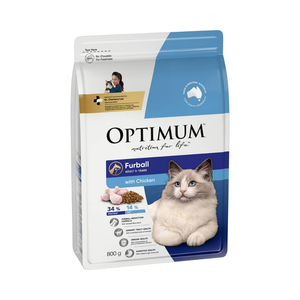 Optimum - Adult +1 Furball Dry Cat Food With Chicken 800g - Petservo