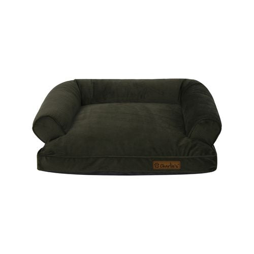 Charlie's - Corduroy Dog Sofa Bed - Green - Small