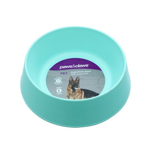 Paws & Claws - Pet Essentials Dog Bowl 2.6L/24.5cm Asst 4x