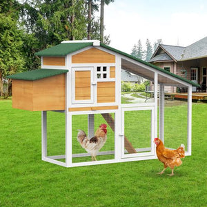 Advwin - Chicken Coop Rabbit Hutch Wooden Large Chick House - petservo