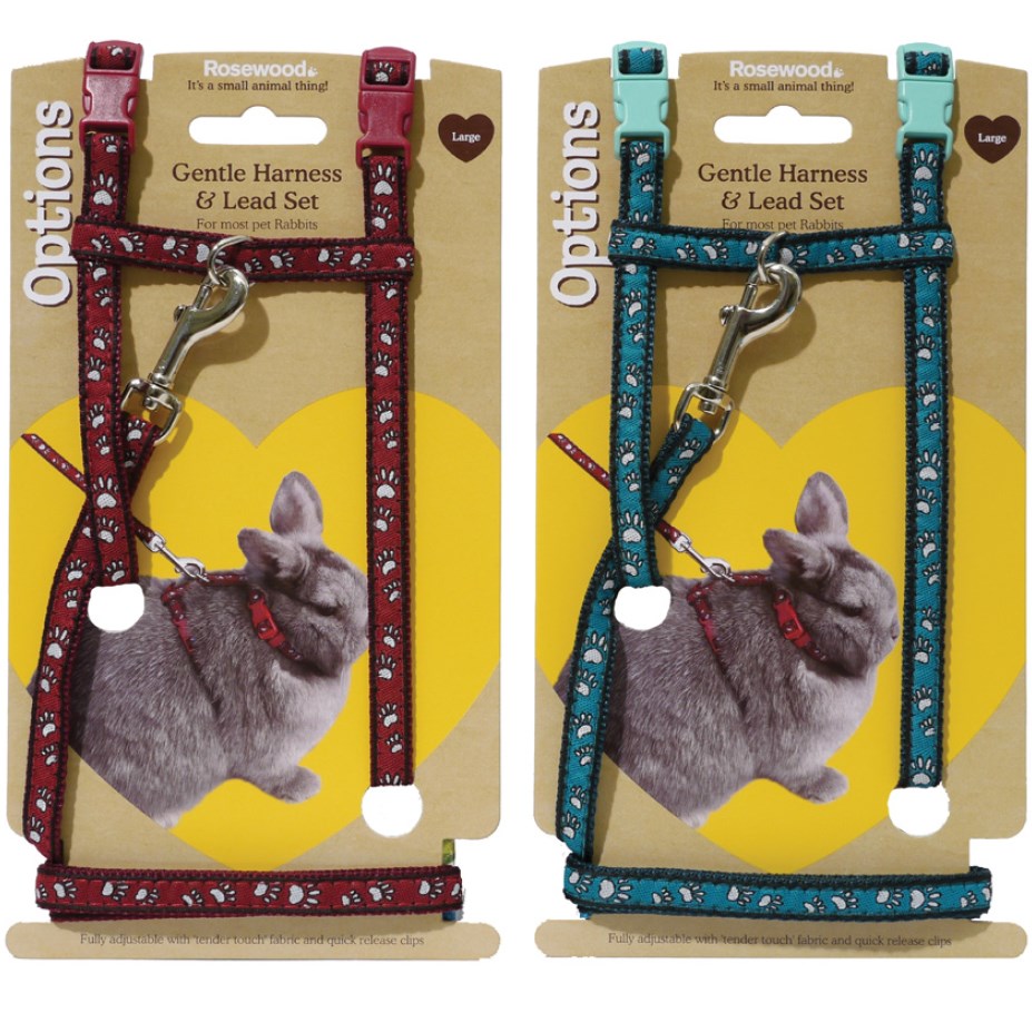 Rosewood - Paw Print Harness and Lead Set - Large - Petservo