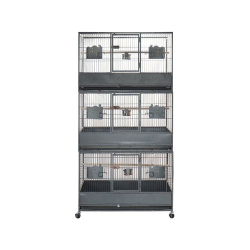 YES4PETS - 187cm XL Triple Stackers Breeding Bird Parrot Cage Cockatoos Aviary