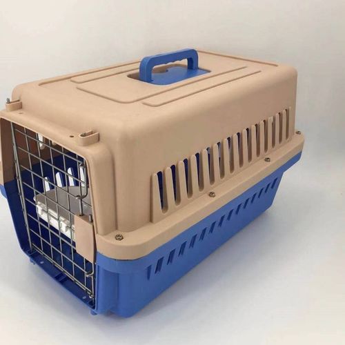 Buy YES4PETS Medium Dog Cat Crate with Bowl & Tray - Blue - PetServo