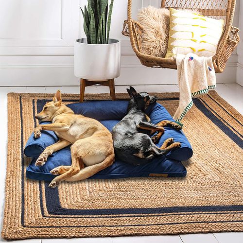 Charlie's - Corduroy Dog Sofa - Bed Navy - Large