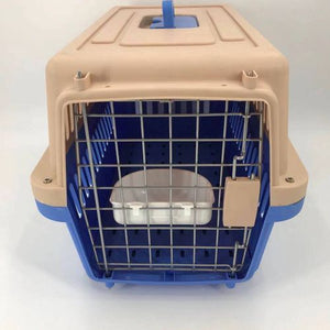 YES4PETS Medium Dog Cat Crate with Bowl & Tray - Blue - PetServo-1