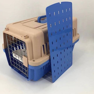 YES4PETS Medium Dog Cat Crate with Bowl & Tray - Blue - PetServo-2