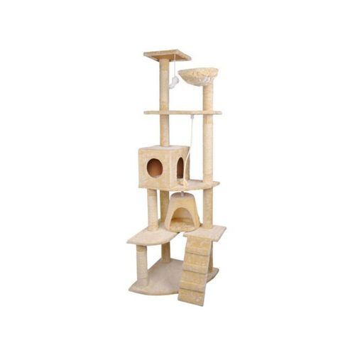 YES4PETS - 193cm Cat Scratching Tree Post Sisal Pole Scratching Post Scratcher Tower Condo Beige