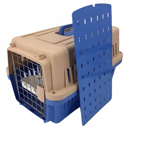 YES4PETS Medium Dog Cat Crate with Bowl & Tray - Blue - PetServo