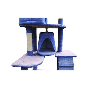 YES4PETS 193cm Cat Scratching Tree Tower Condo - Blue - Pet Servo