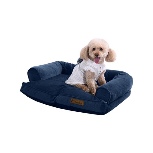 Charlie's - Corduroy Dog Sofa Bed - Navy - Small