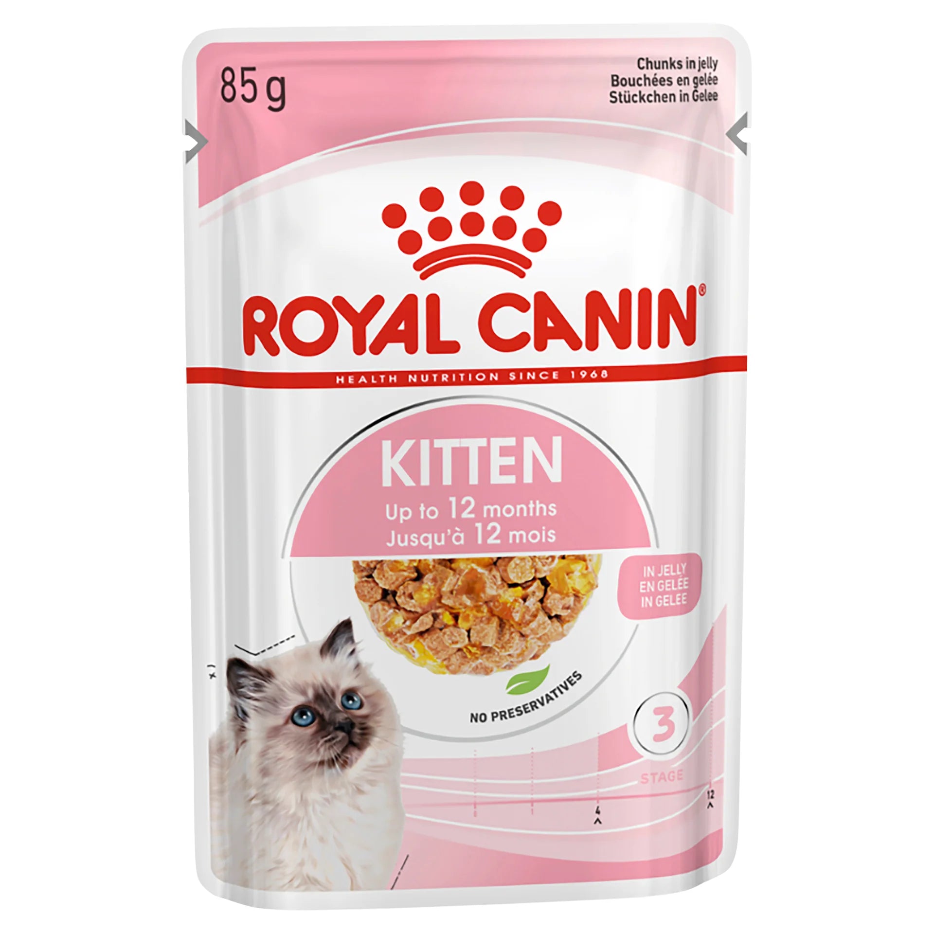 Royal Canin - Kitten Instinctive with Jelly Wet Cat Food Pouches 85g x 12 - Petservo