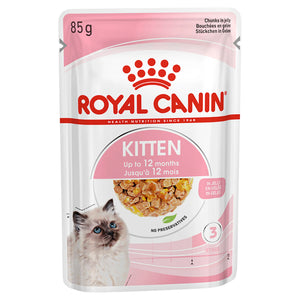 Royal Canin - Kitten Instinctive with Jelly Wet Cat Food Pouches 85g x 12 - Petservo