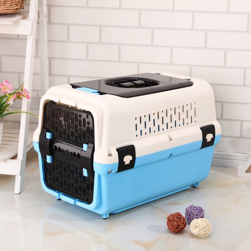 YES4PETS Medium Dog Cat Rabbit Carrier Travel Cage Blue - PetServo-5