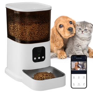 Advwin - 6L Automatic Pet Feeder Dog Cat Timing Feeder App Control & Camera - petservo