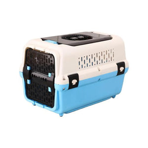 Buy online YES4PETS Medium Dog Cat Rabbit Carrier Travel Cage Blue - PetServo