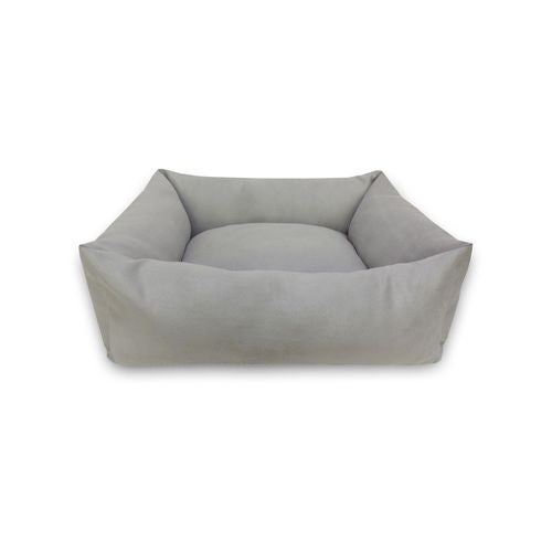 50cm Grey Suede Dog Bed - Small - Grey - petservo