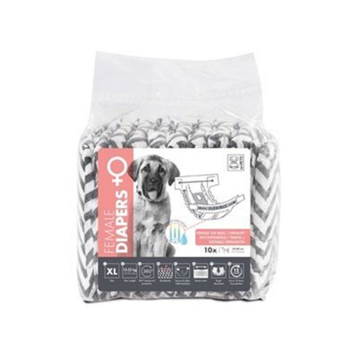 M-Pets - Female Dog/Puppy Pet Diapers Breathable XL w/ Witness Indicator - 10pc