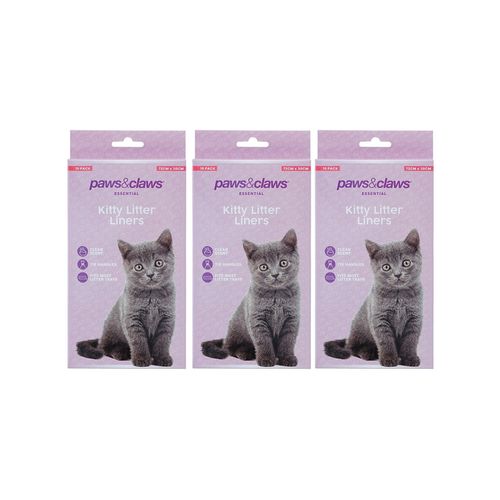 Paws and Claws - Kitty Litter Liners 72x30cm - 3x 10PK