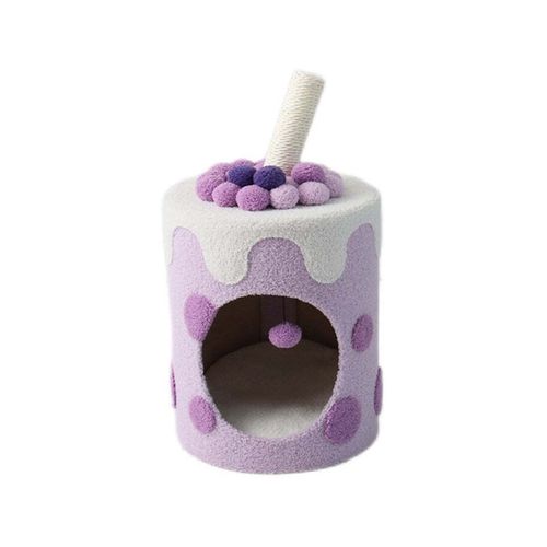 Catio - Bubble Milktea Pet/cat Sleeping House Cave Bed - Purple