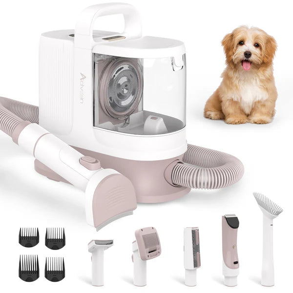 Advwin - 5in1 Pet Grooming Kit & Vacuum Cleaner - petservo