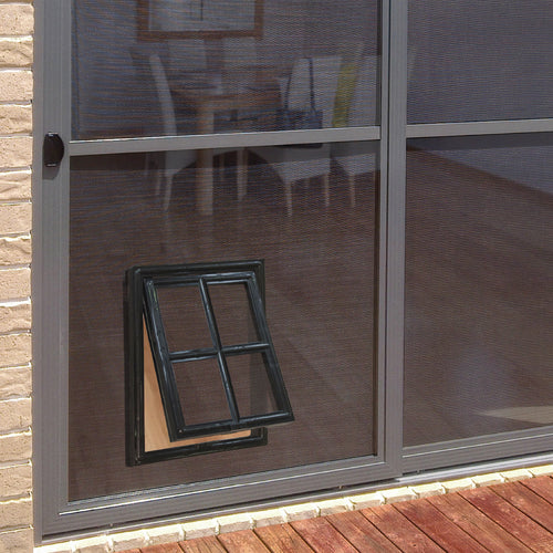 Pillar Products Pty Ltd - 305 x 406mm Flyscreen Pet Door - Black - Extra Large