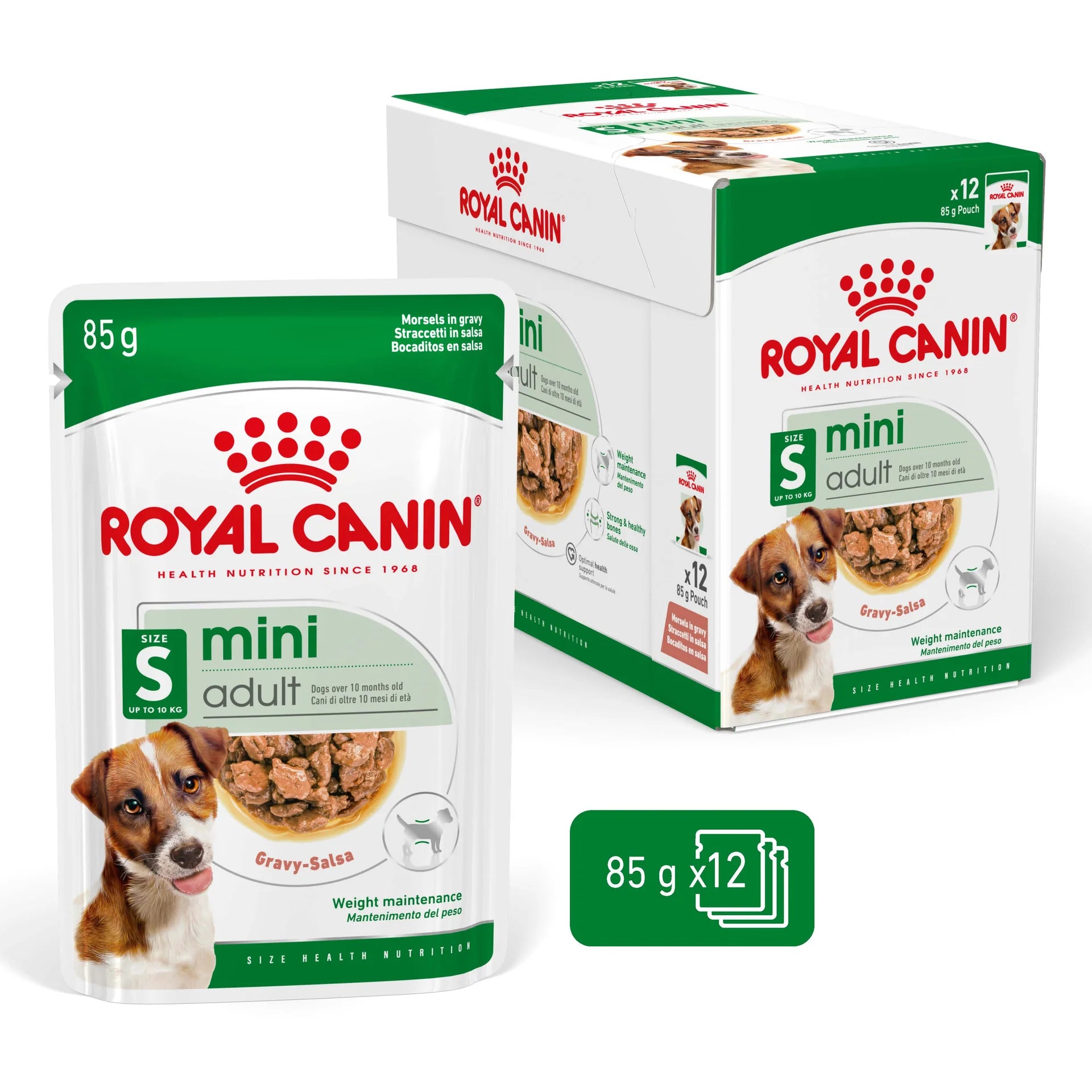 Royal Canin - Mini Adult Wet Dog Food Pouches 85g x 12 - Petservo