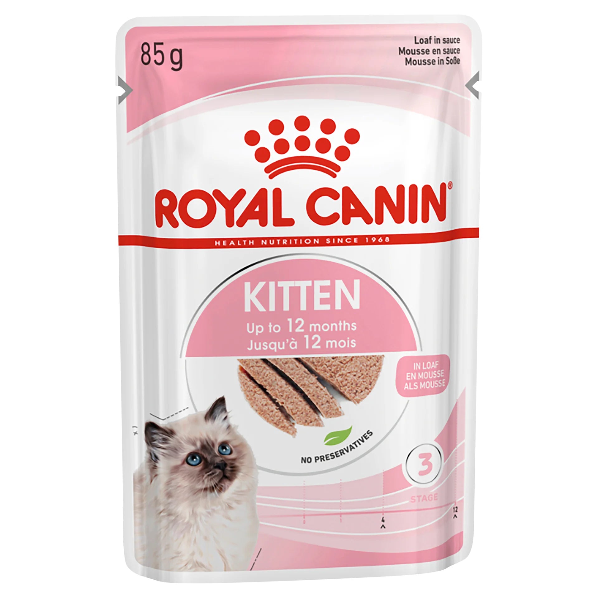 Royal Canin - Kitten Instinctive with Loaf Wet Cat Food Pouches 85g x 12 - Petservo