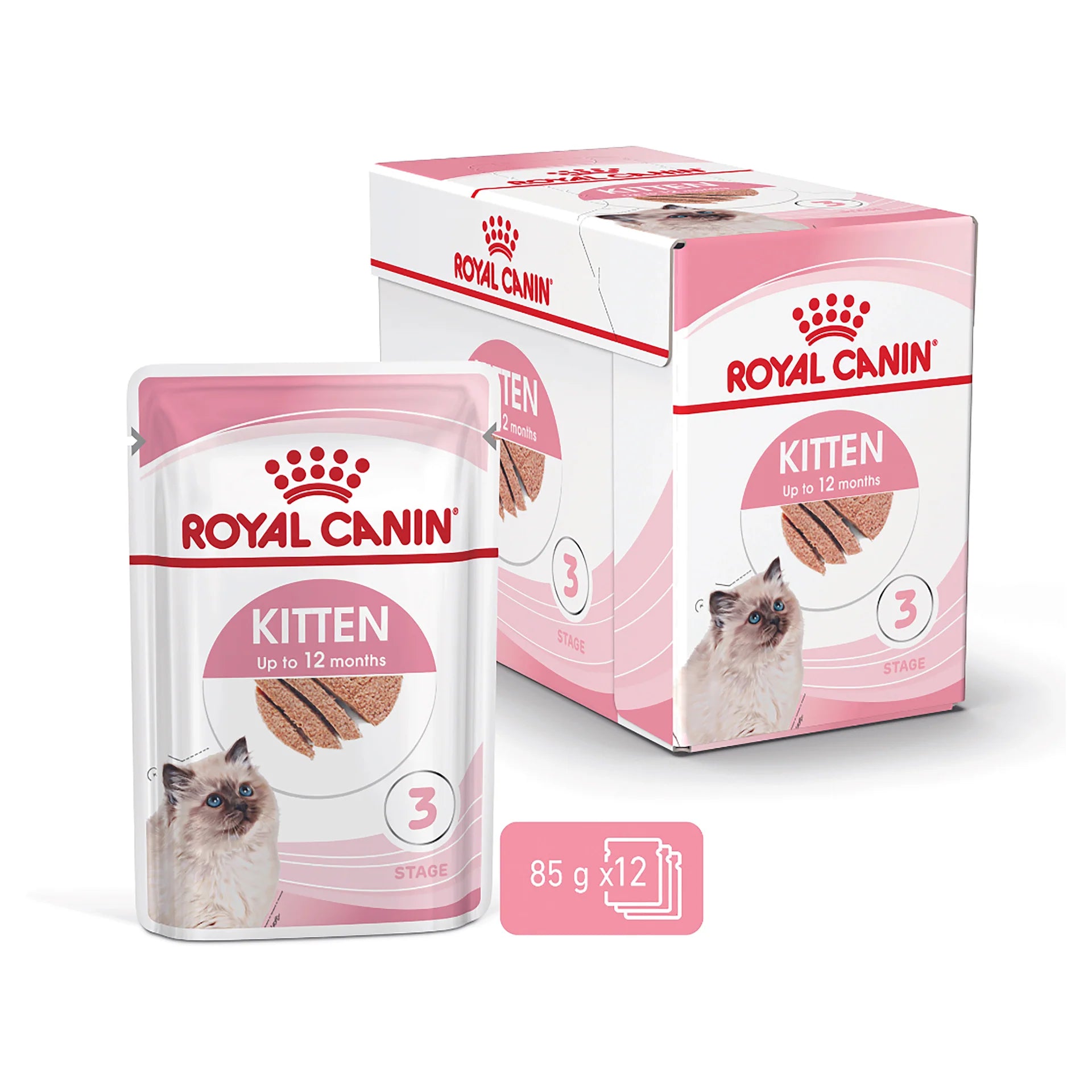 Royal Canin - Kitten Instinctive with Loaf Wet Cat Food Pouches 85g x 12 - Petservo