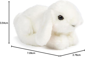 Living Nature - Small White Lop Eared Bunny (18cm) - Plush Soft Toy - Petservo