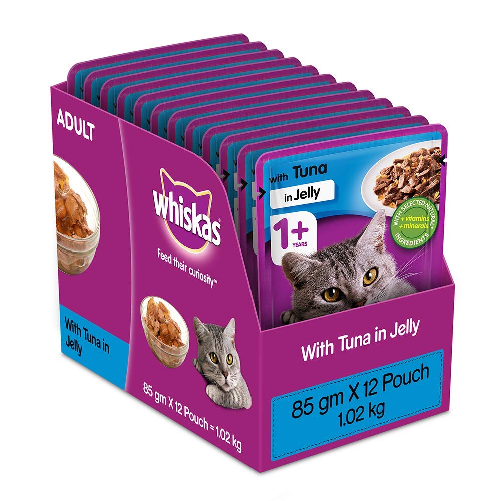 Whiskas - Adult 1 + Years Wet Cat Food Tuna Favourites In Jelly 85g X 12 Pack