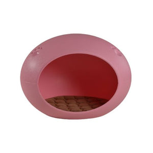 YES4PETS Cave Cat Bed & Puppy House - Pink, Medium Size - PetServo