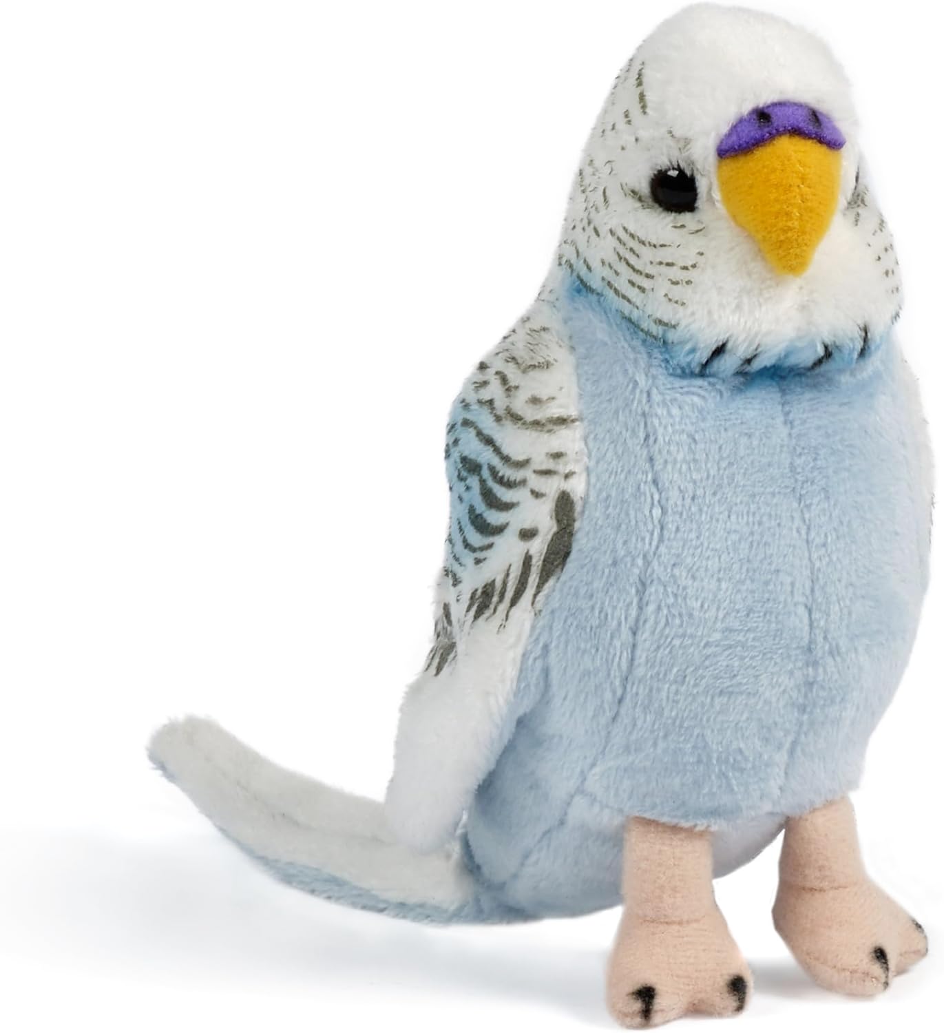 LIVING NATURE - Blue Budgerigars with Sound Stuffed Animal - Plush Soft Toy - Petservo