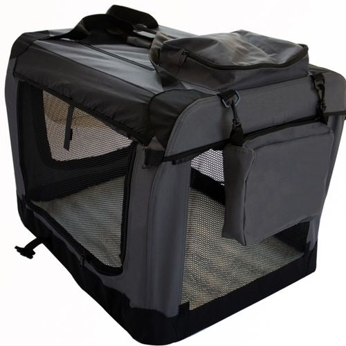 YES4PETS Medium Foldable Soft Pet Crate Bag with Curtain - Pet Servo-2