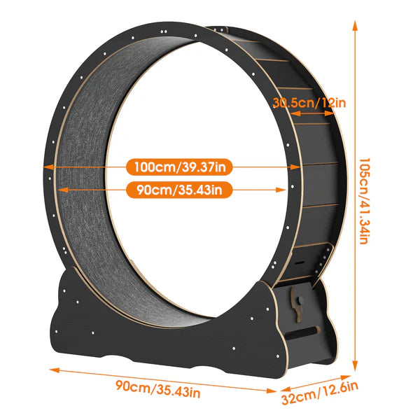 Advwin - Cat Exercise Wheel Treadmill Scratcher Board - Pet Servo