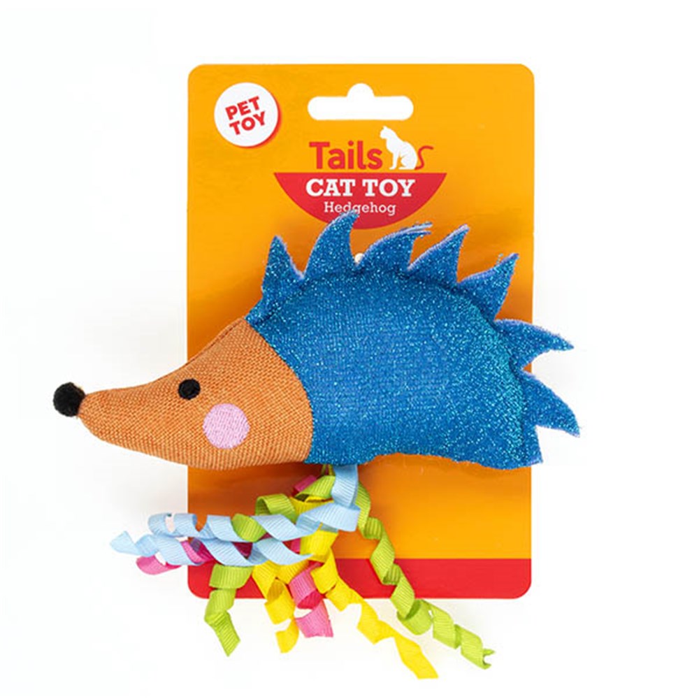 Dats - Cat Toy Shiny Hedgehog Style Blue/Orange